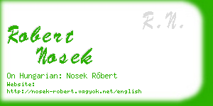robert nosek business card